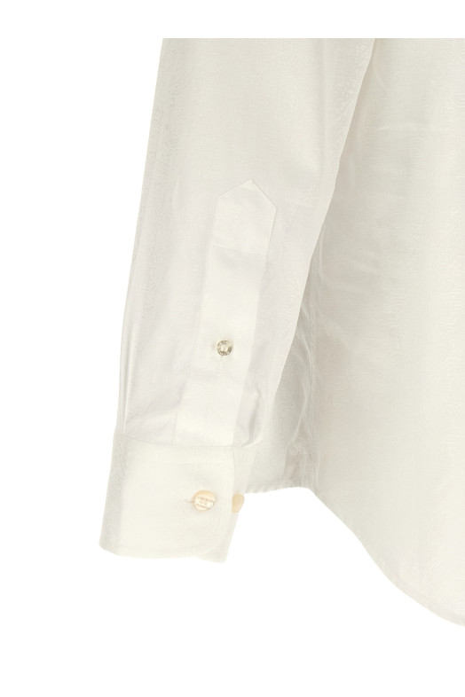 Рубашка с узором «пейсли» белого цвета ETRO MRIB000299TJ5C5W0800