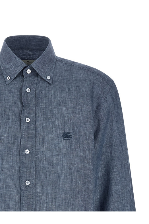 Лляна сорочка Синя ETRO MRIB000499TU3F3B0068