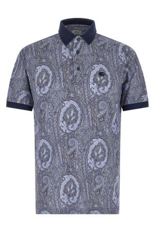 'Arnica Paisley' polo shirt Blue