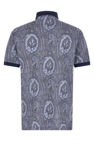 'Arnica Paisley' polo shirt Blue
