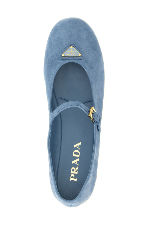 Suede ballet flats BLUE