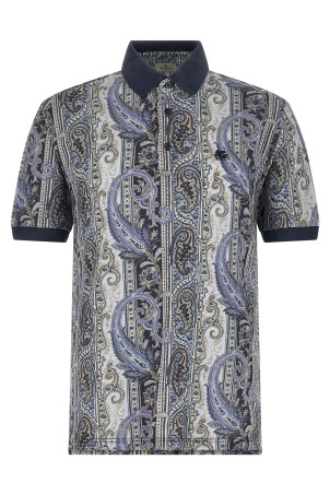 'Arnica Paisley' polo shirt Blue