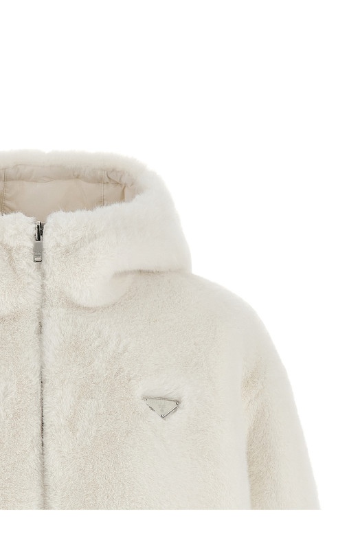 Двостороння куртка Біла PRADA PZV016SOOO12DHF0009