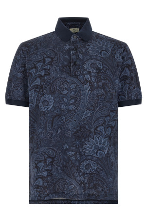 'Arnica Paisley' polo shirt Blue