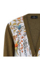 Шовковий кардиган з вставками Paisley, зелений ETRO WRKE0182AV868X0882