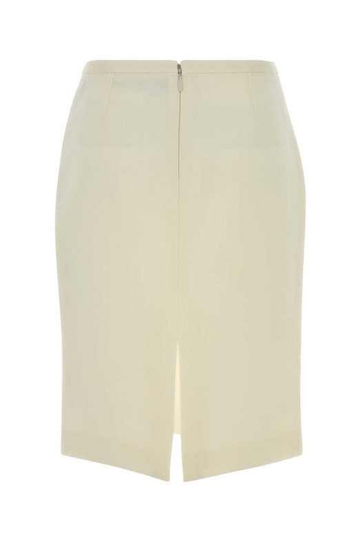 Мини-юбка из шерсти цвета слоновой кости VERSACE (10230581A12789)