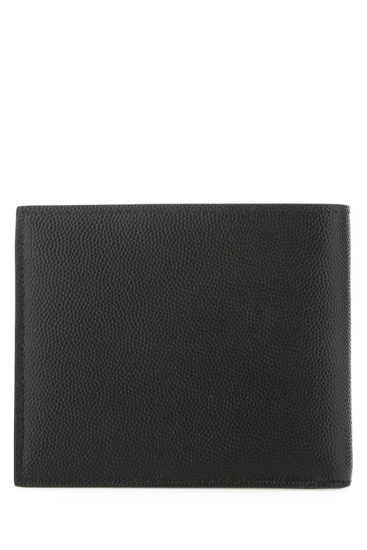 Чорний шкіряний гаманець Black SAINT LAURENT (396307BTY0N)