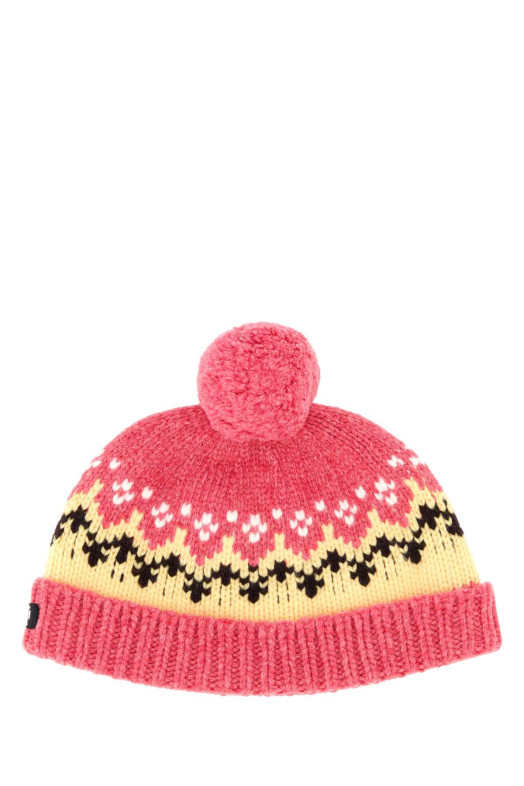 Embroidered wool beanie hat MIU MIU (5HC48918SI)