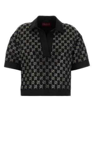 Black boucle polo shirt Black GUCCI (846682ZARWY)