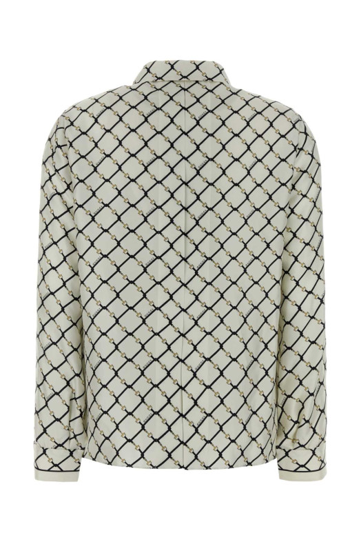 Шелковый рубашка с принтом GUCCI (852949ZAUMY)