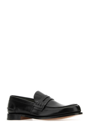 Black leather Pembrey loafers Black CHURCH'S (EDB003FG000009LG)