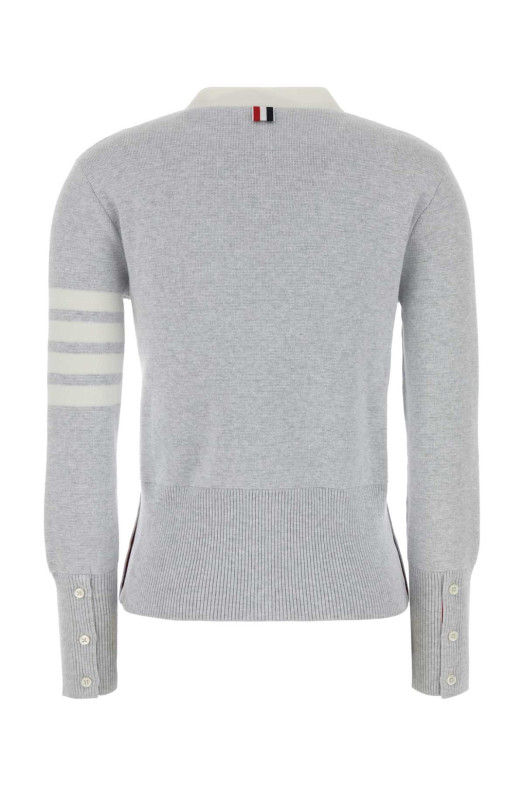 Світло-сірий бавовняний кардиган THOM BROWNE (FKC207B00219)