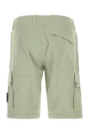 Sage green stretch cotton bermuda shorts STONE ISLAND (L1S15L100019S0A10)