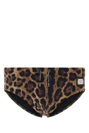Printed stretch nylon swimming brief DOLCE & GABBANA (M4A77JON0DN)