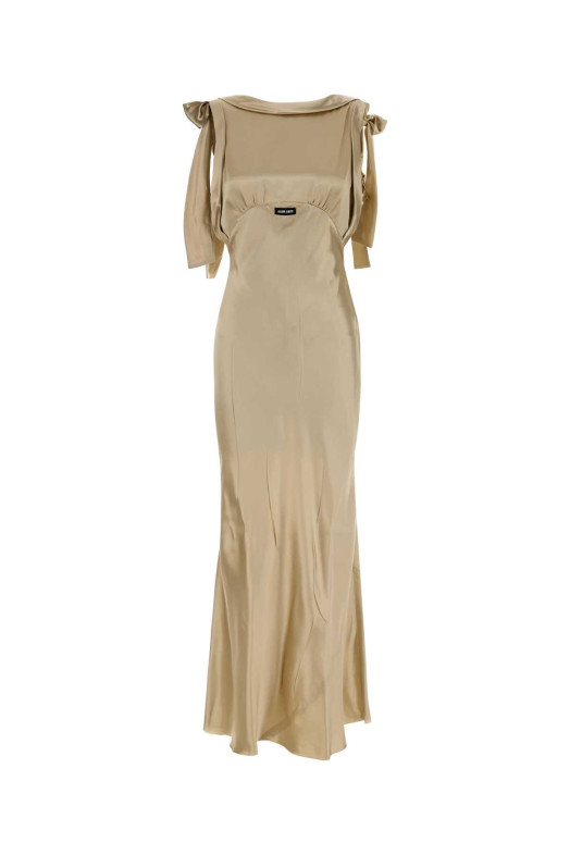 Beige satin dress MIU MIU (MF6157SOOO15ZC)