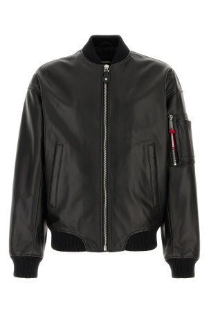 Black leather jacket DSQUARED (S74AM1502SY1491)