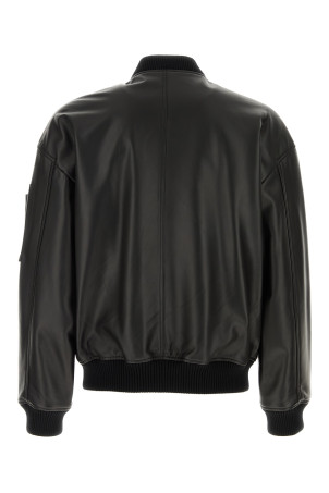 Black leather jacket DSQUARED (S74AM1502SY1491)