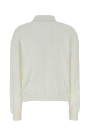 Белая рубашка-поло из хлопковой смеси POLO RALPH LAUREN (211965097)