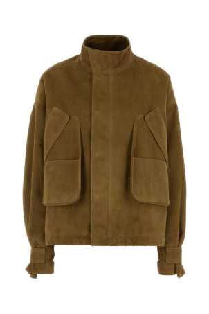 Biscuit suede bomber jacket THE ATTICO (260WCB00106LBT144AA)