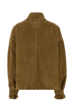 Biscuit suede bomber jacket THE ATTICO (260WCB00106LBT144AA)