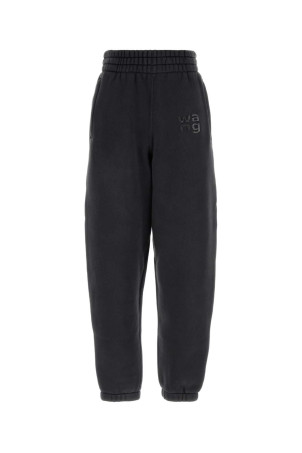 Black cotton blend joggers Black T BY ALEXANDER WANG (4CC1264997)