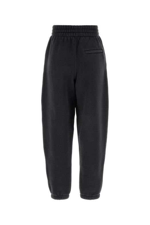 Black cotton blend joggers Black T BY ALEXANDER WANG (4CC1264997)