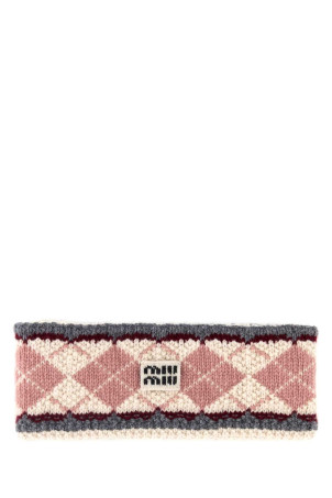 Embroidered jacquard headband MIU MIU (5IH0442IEI)