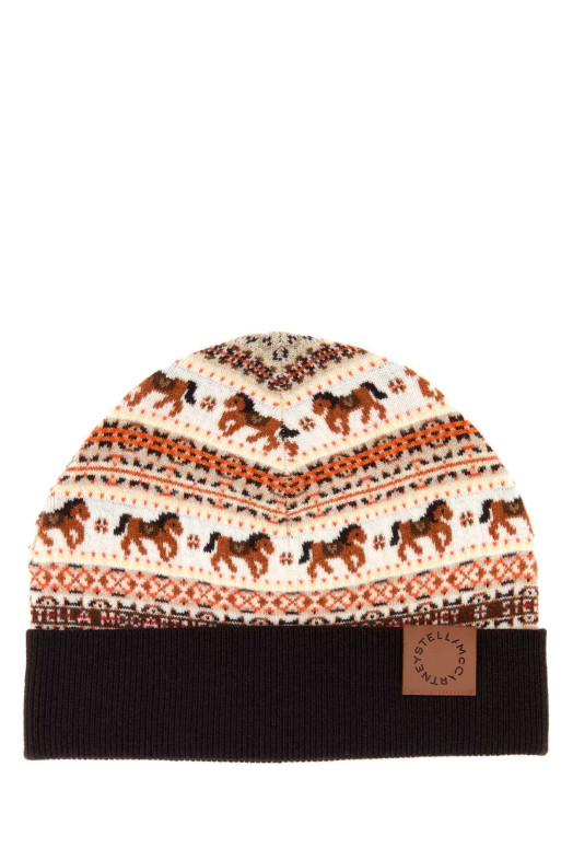 Embroidered wool beanie hat STELLA McCARTNEY (6K11313S2614)