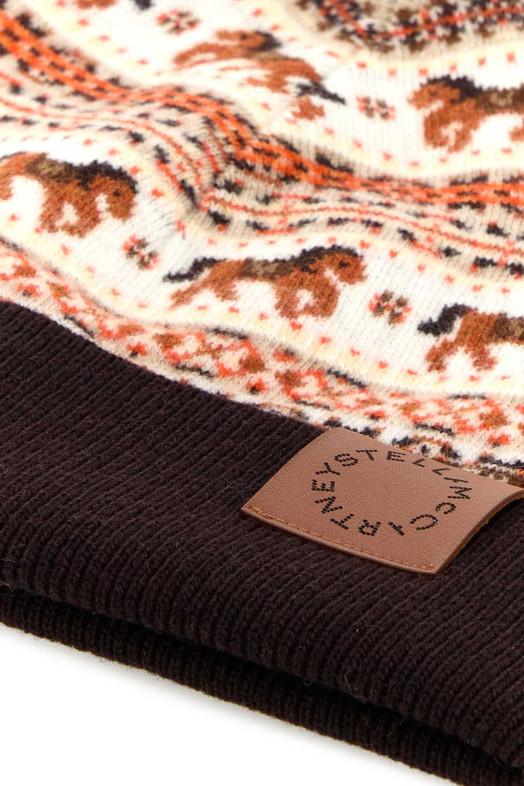 Embroidered wool beanie hat STELLA McCARTNEY (6K11313S2614)