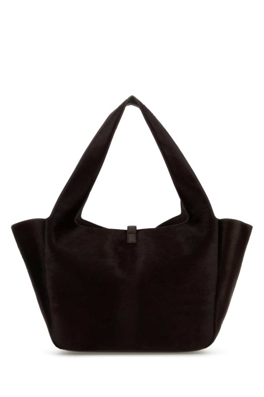 Chocolate calf hair Le 5 Ã  7 Bea shopping bag SAINT LAURENT (763435AAD25)