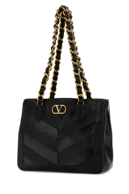 Black leather La Seine shopping bag Black VALENTINO GARAVANI (8W2B0T13PSN)
