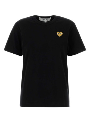 Black cotton t-shirt Black COMME DES GARCONS PLAY (AXT216051)
