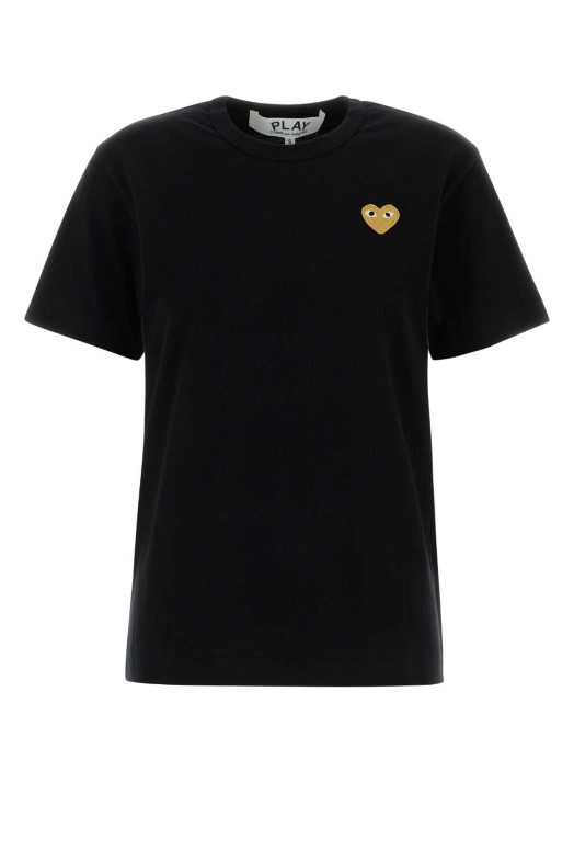 Black cotton t-shirt Black COMME DES GARCONS PLAY (AXT216051)