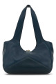 Navy blue leather East-West ChloÃ© Balloon shoulder bag CHLOE (CH26SS645Q15)
