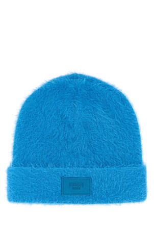 Light blue nylon beanie hat FENDI (FXQ116AVPQ)