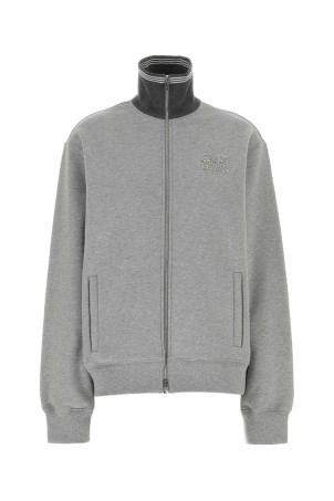 Melange grey cotton oversize sweatshirt MIU MIU (MJLA16SOOO18ZX)