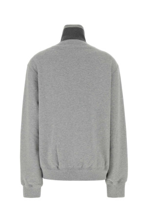Melange grey cotton oversize sweatshirt MIU MIU (MJLA16SOOO18ZX)