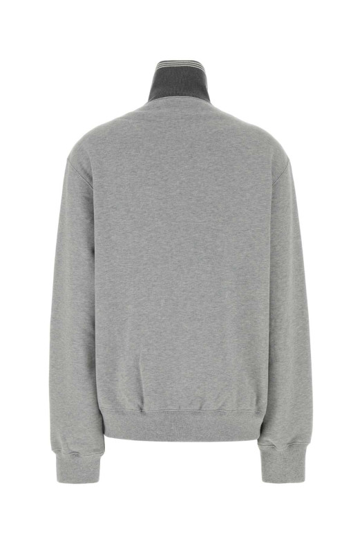 Свитшот из хлопка меланжевого цвета MIU MIU (MJLA16SOOO18ZX)