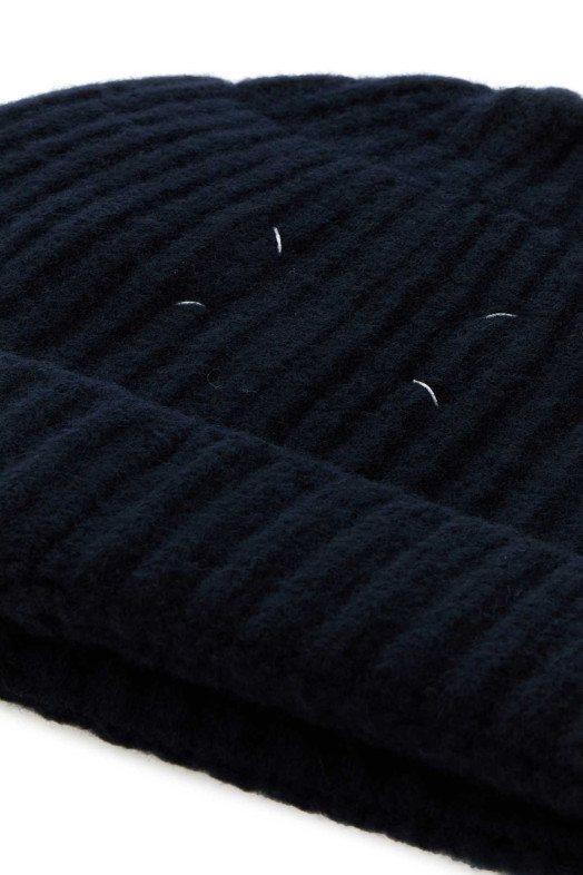 Шерстяна шапка темно-синього кольору MAISON MARGIELA (S50TB0016M13226)