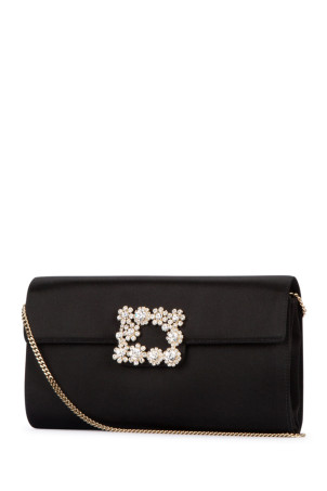 ENVELOPE FLAP FLOWER BUCKLE BLUE ROGER VIVIER (RBWAMFD0200RS0)