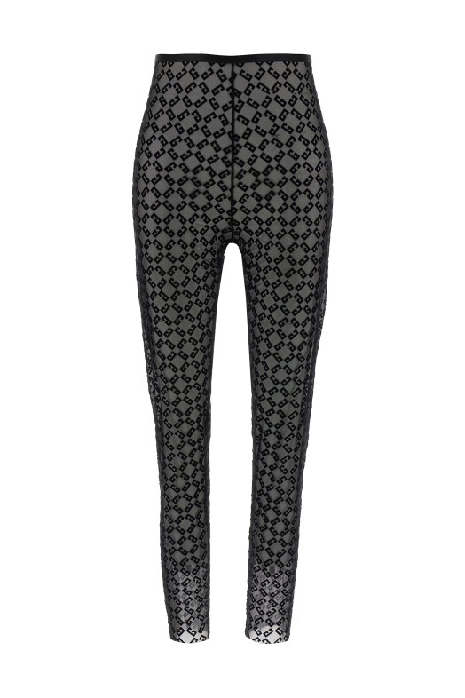 Monogram logo leggings Black