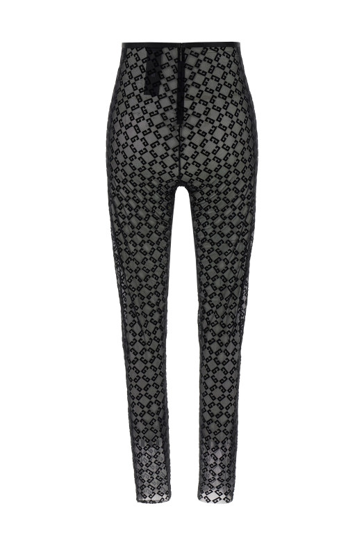 Monogram logo leggings Black