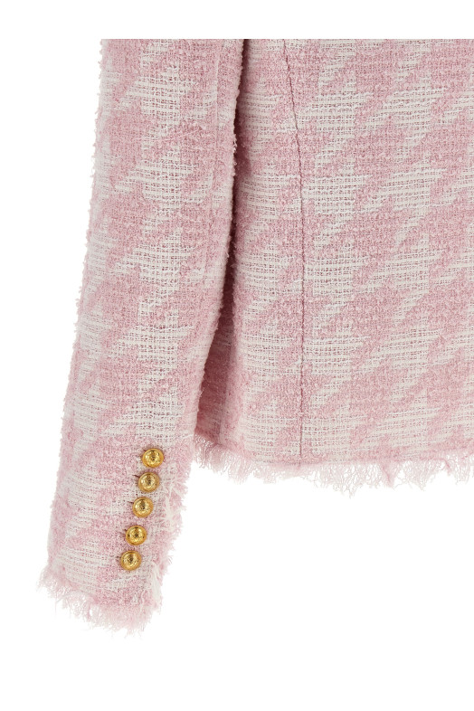 Блейзер с буклированной тканью Pink BALMAIN FF1SM508CG17GRD