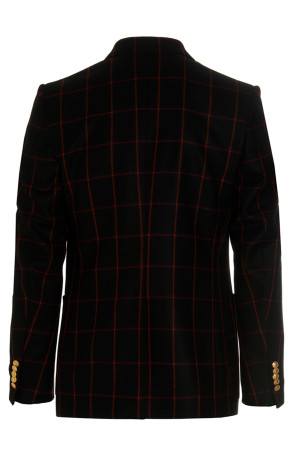 Double-breasted check blazer Multicolor
