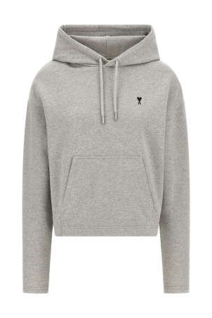 Logo embroidery hoodie Gray