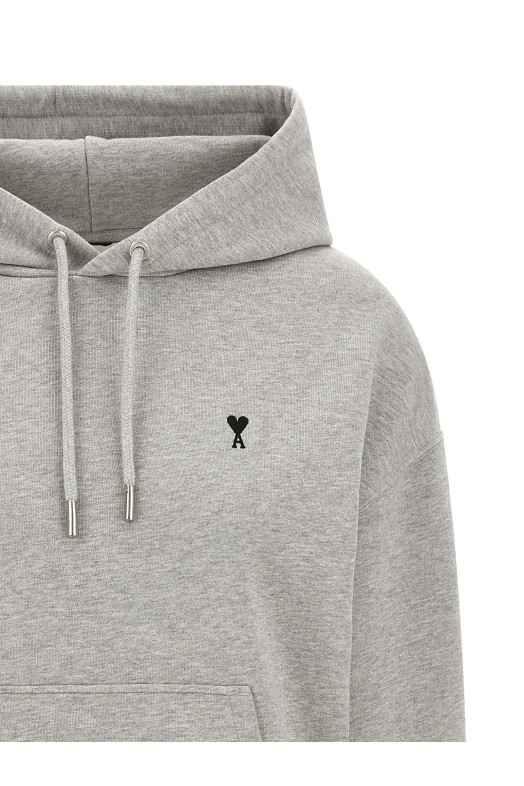 Толстовка с вышитым логотипом Серый AMI PARIS FSW7677300951