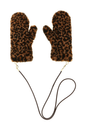 'Ombrato10' mittens Brown