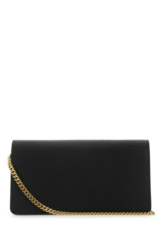 Черная кожаная сумочка VLogo Черная VALENTINO GARAVANI (6W2P0S93RQR)