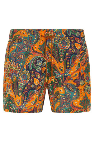 Купальник з квітковим принтом «пейслі» оранжевого кольору ETRO MRPB000199SASU2X0855