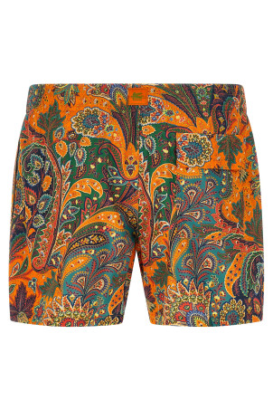 Купальник з квітковим принтом «пейслі» оранжевого кольору ETRO MRPB000199SASU2X0855